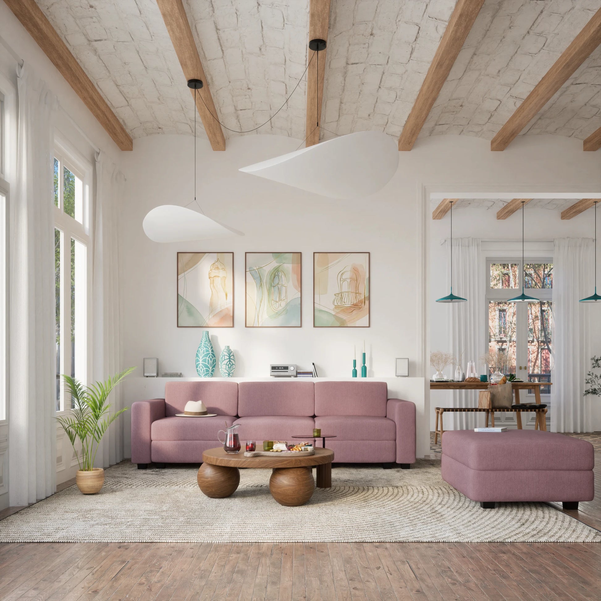 Modular Sofa GRACIA - End Module - Dusty Pink