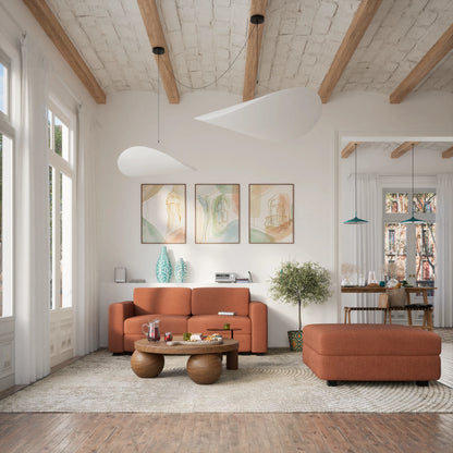 2-Seater Modular Sofa GRACIA - Terracotta