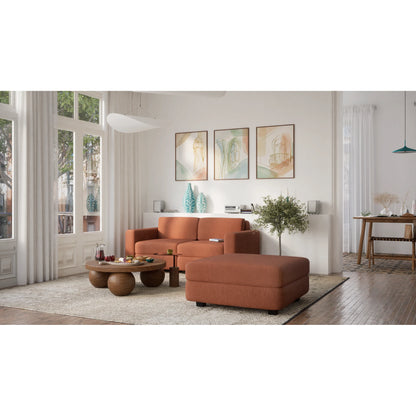 2-Seater Modular Sofa GRACIA - Terracotta