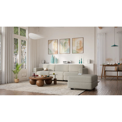 3-Seater Modular Sofa GRACIA - Beige Grey