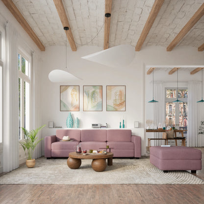3-Seater Modular Sofa GRACIA - Dusty Pink