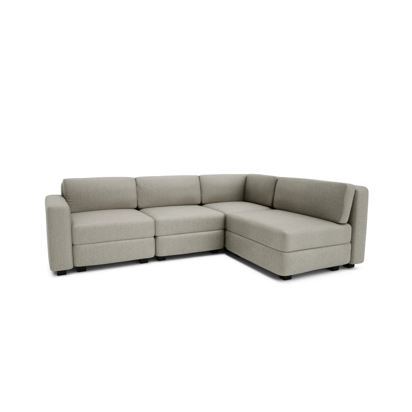 4-Seater Corner Modular Sofa GRACIA - Beige Grey