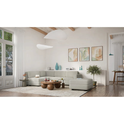 4-Seater Corner Modular Sofa GRACIA - Beige Grey