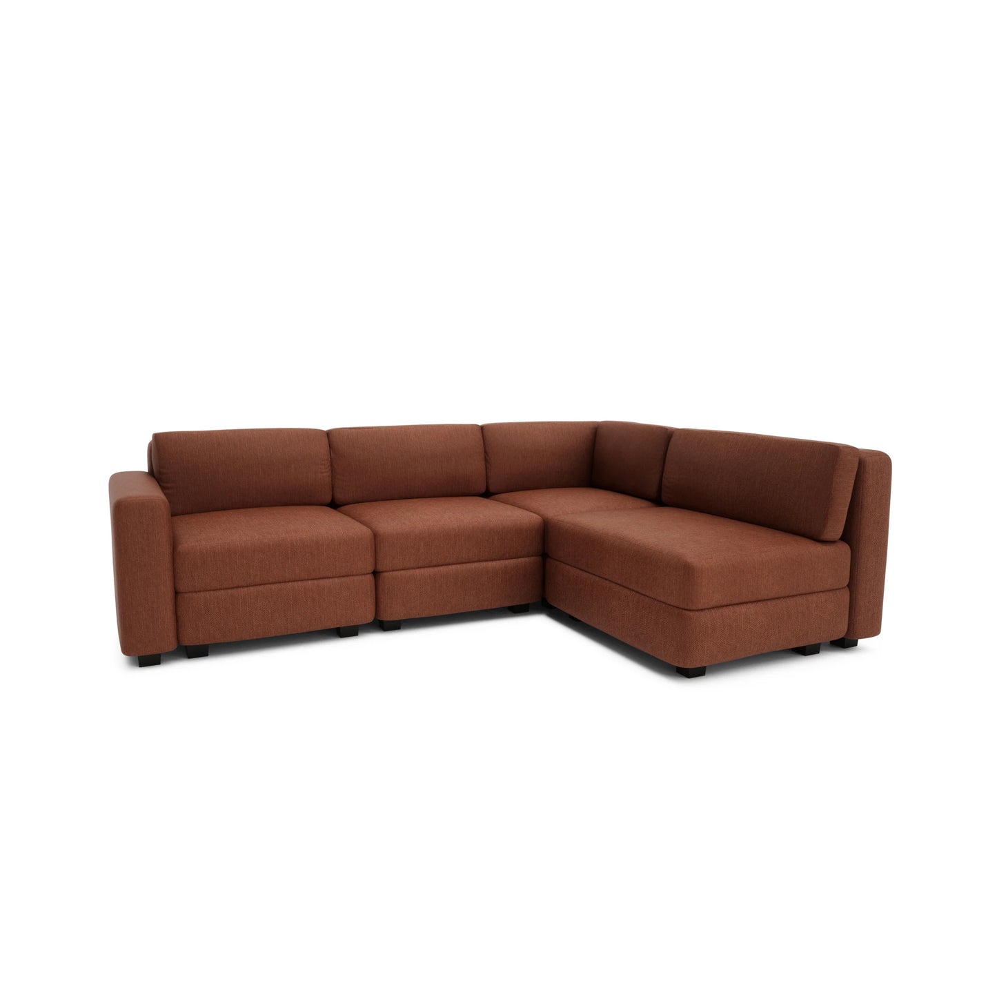 4-Seater Corner Modular Sofa GRACIA - Terracotta