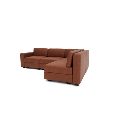 4-Seater Corner Modular Sofa GRACIA - Terracotta