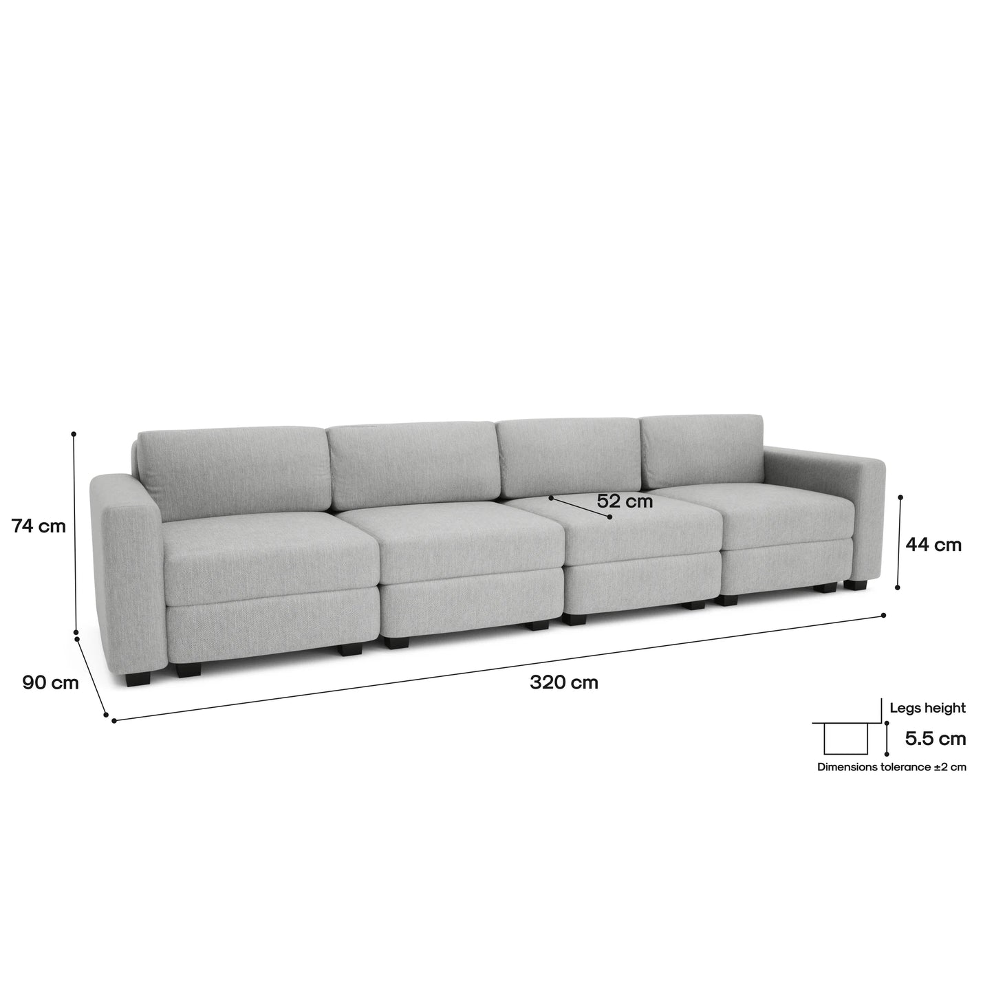 4-Seater Modular Sofa GRACIA