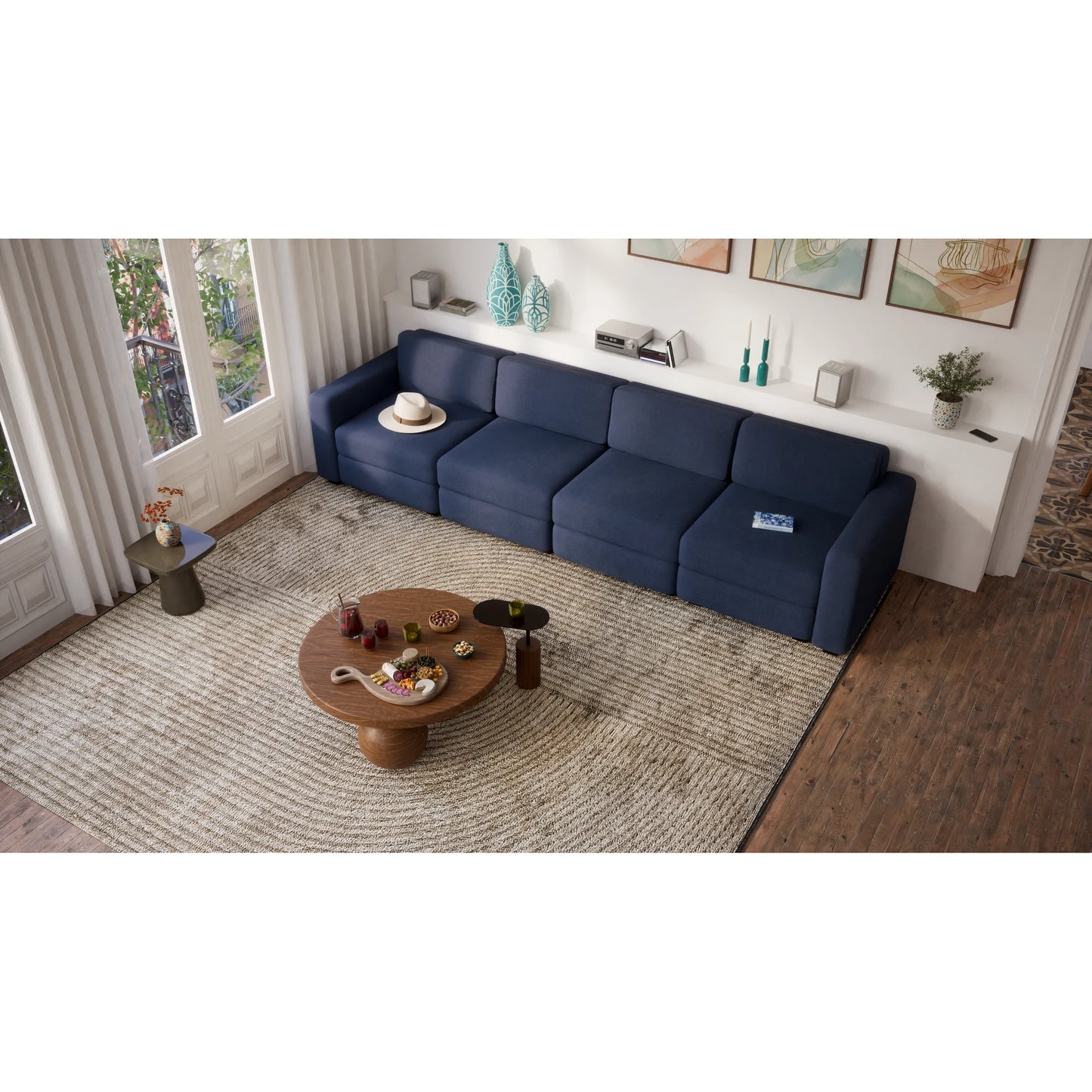 4-Seater Modular Sofa GRACIA - Dark Blue