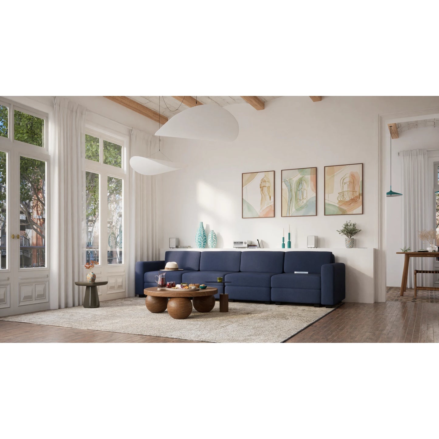 4-Seater Modular Sofa GRACIA - Dark Blue