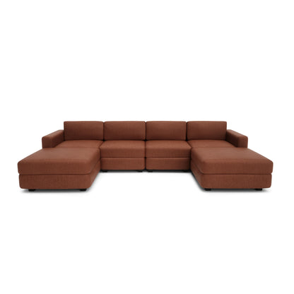 Modular Sofa GRACIA - U-shaped 180 x 320 x 180 cm - Terracotta