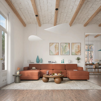 Modular Sofa GRACIA - U-shaped 180 x 320 x 180 cm - Terracotta