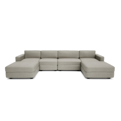 Modular Sofa GRACIA - U-shaped 180 x 340 x 180 cm - Beige Grey