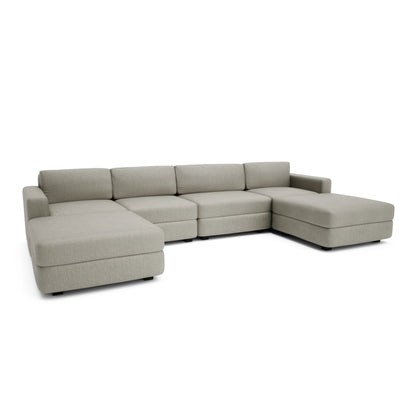 Modular Sofa GRACIA - U-shaped 180 x 340 x 180 cm - Beige Grey