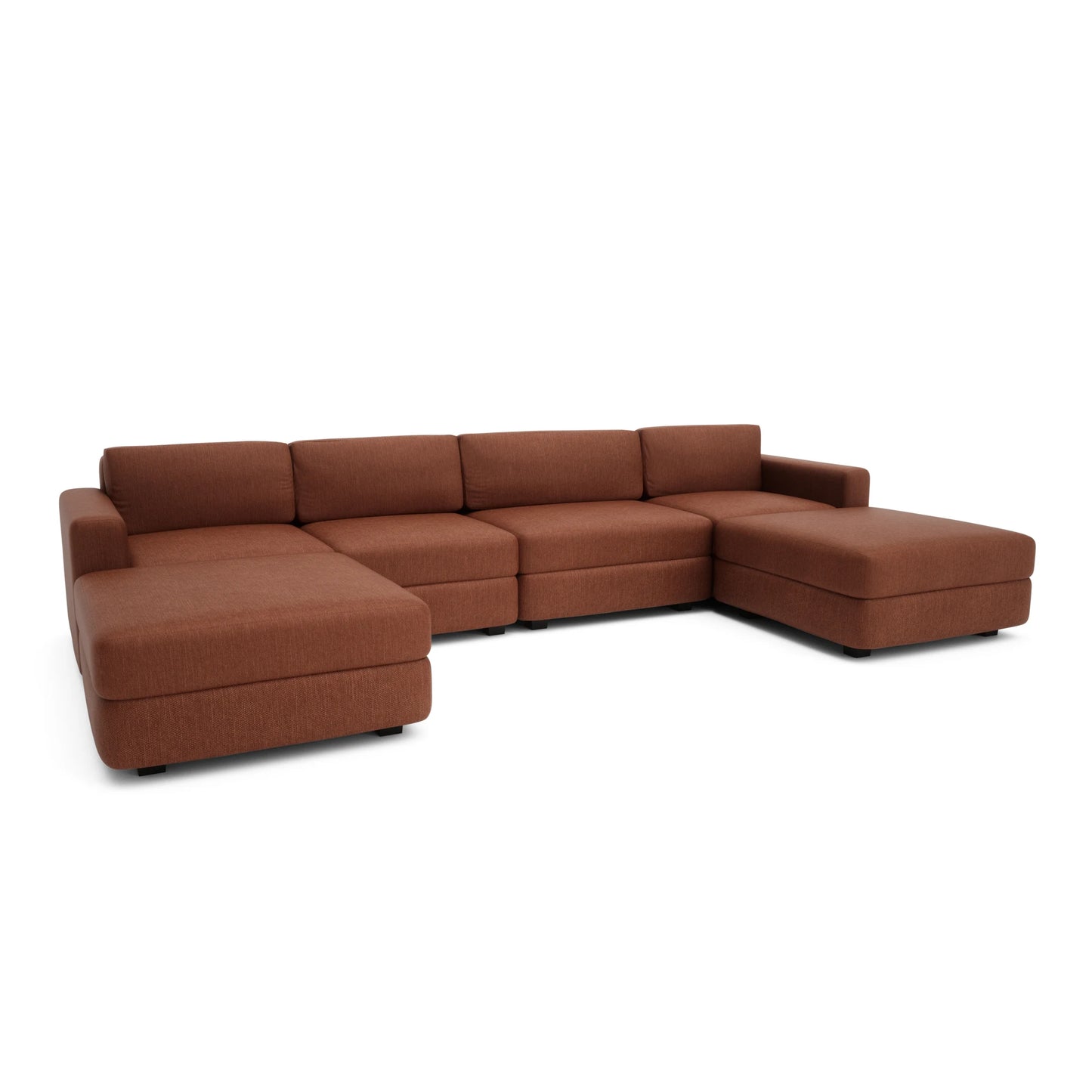 Modular Sofa GRACIA - U-shaped 180 x 340 x 180 cm - Terracotta