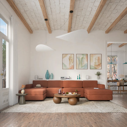 Modular Sofa GRACIA - U-shaped 180 x 340 x 180 cm - Terracotta