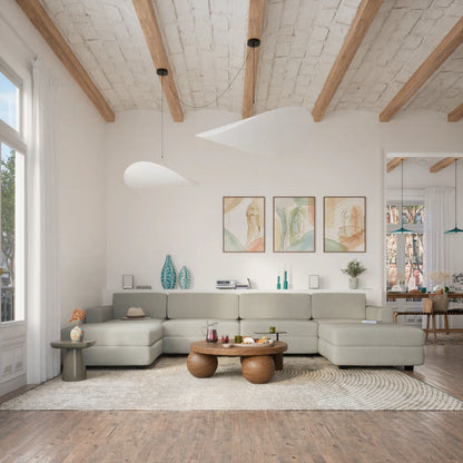 Modular Sofa GRACIA - U-shaped 180 x 360 x 180 cm - Beige Grey