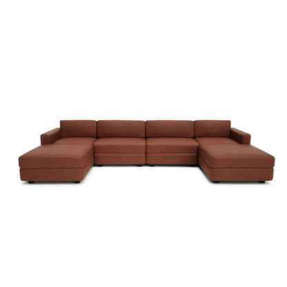 Modular Sofa GRACIA - U-shaped 180 x 360 x 180 cm - Terracotta