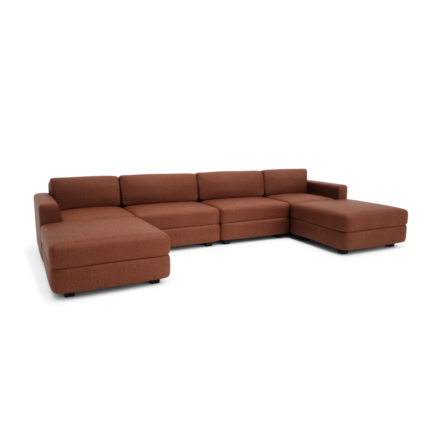 Modular Sofa GRACIA - U-shaped 180 x 360 x 180 cm - Terracotta