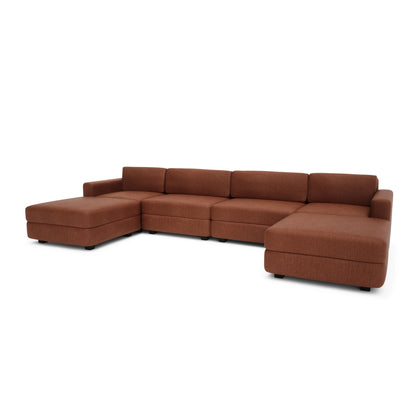 Modular Sofa GRACIA - U-shaped 180 x 360 x 180 cm - Terracotta