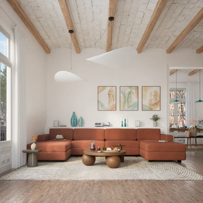Modular Sofa GRACIA - U-shaped 180 x 360 x 180 cm - Terracotta