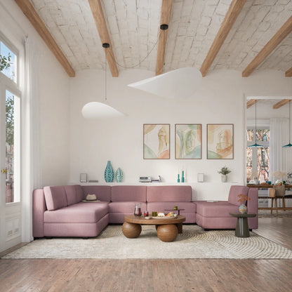 Modular Sofa GRACIA - U-shaped 160 x 340 x 230 cm - Dusty Pink