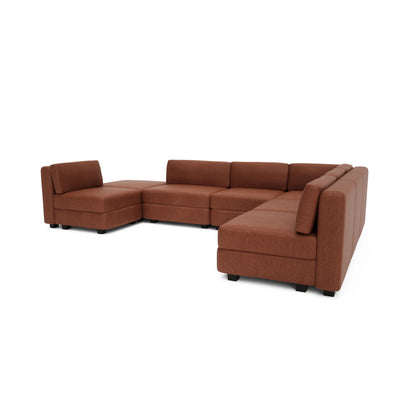 Modular Sofa GRACIA - U-shaped 160 x 340 x 230 cm - Terracotta