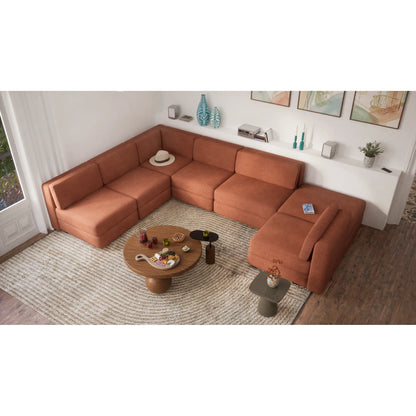 Modular Sofa GRACIA - U-shaped 160 x 340 x 230 cm - Terracotta