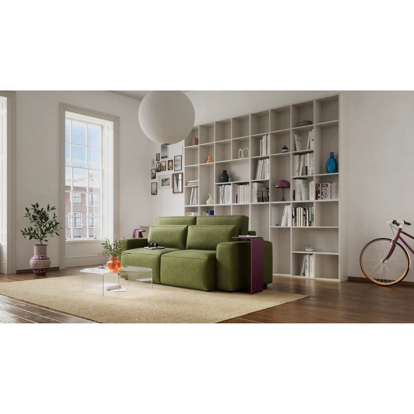 3-Seater Sofa Bed JORDAAN - Khaki