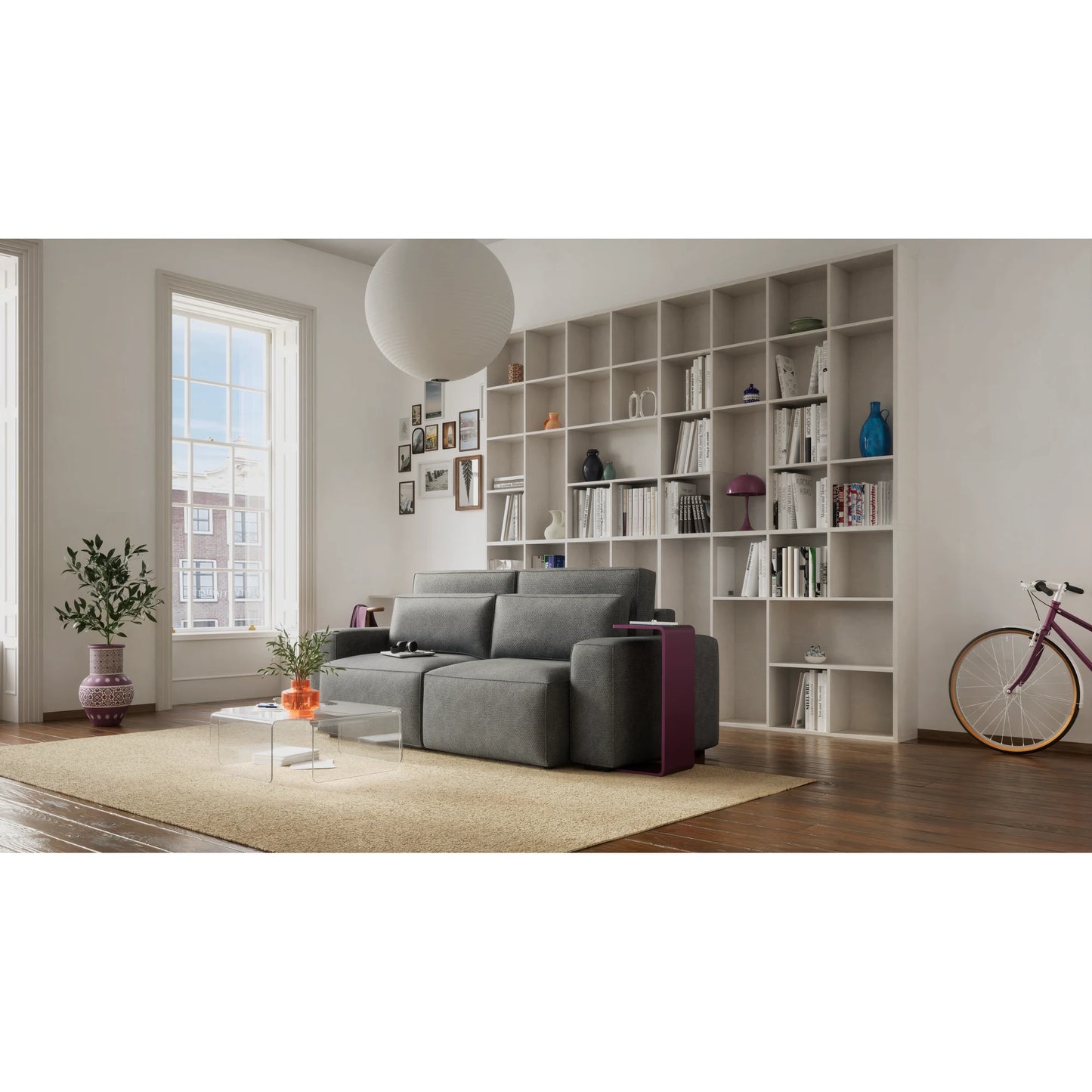 3-Seater Sofa Bed JORDAAN - Grey