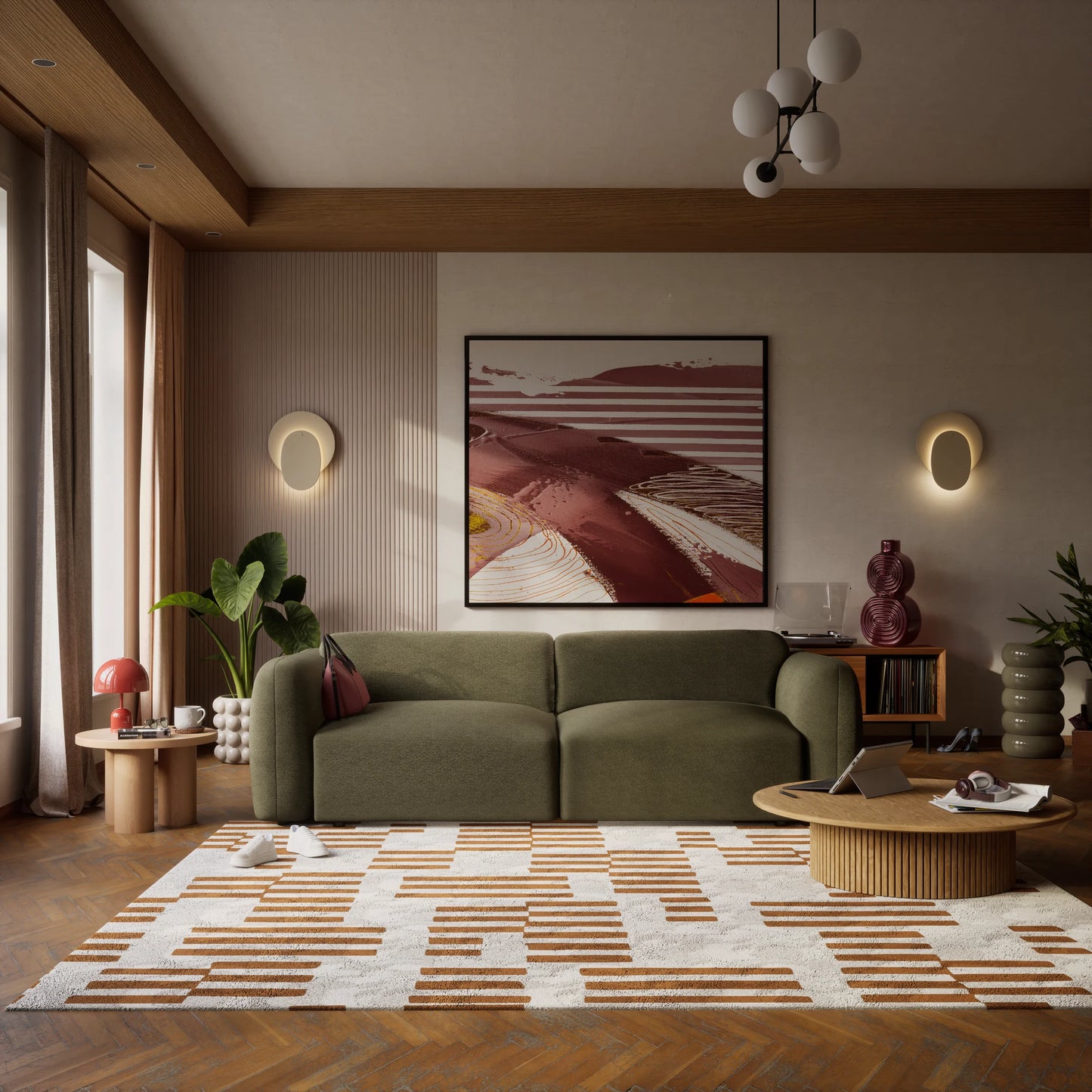3-Seater Sofa Bed NORREBRO - Green
