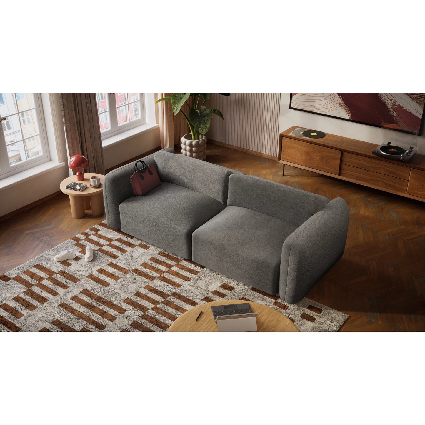 3-Seater Sofa Bed NORREBRO - Grey