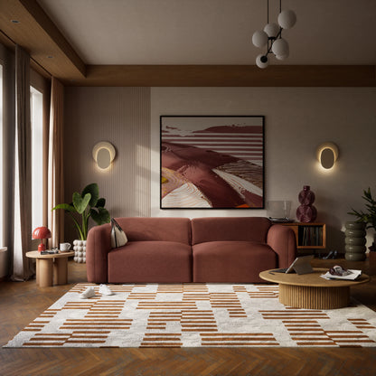 3-Seater Sofa Bed NORREBRO - Burgundy