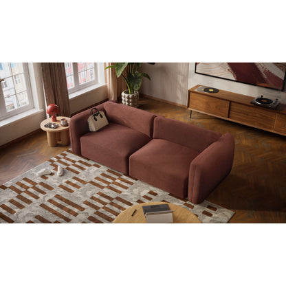 3-Seater Sofa Bed NORREBRO - Burgundy