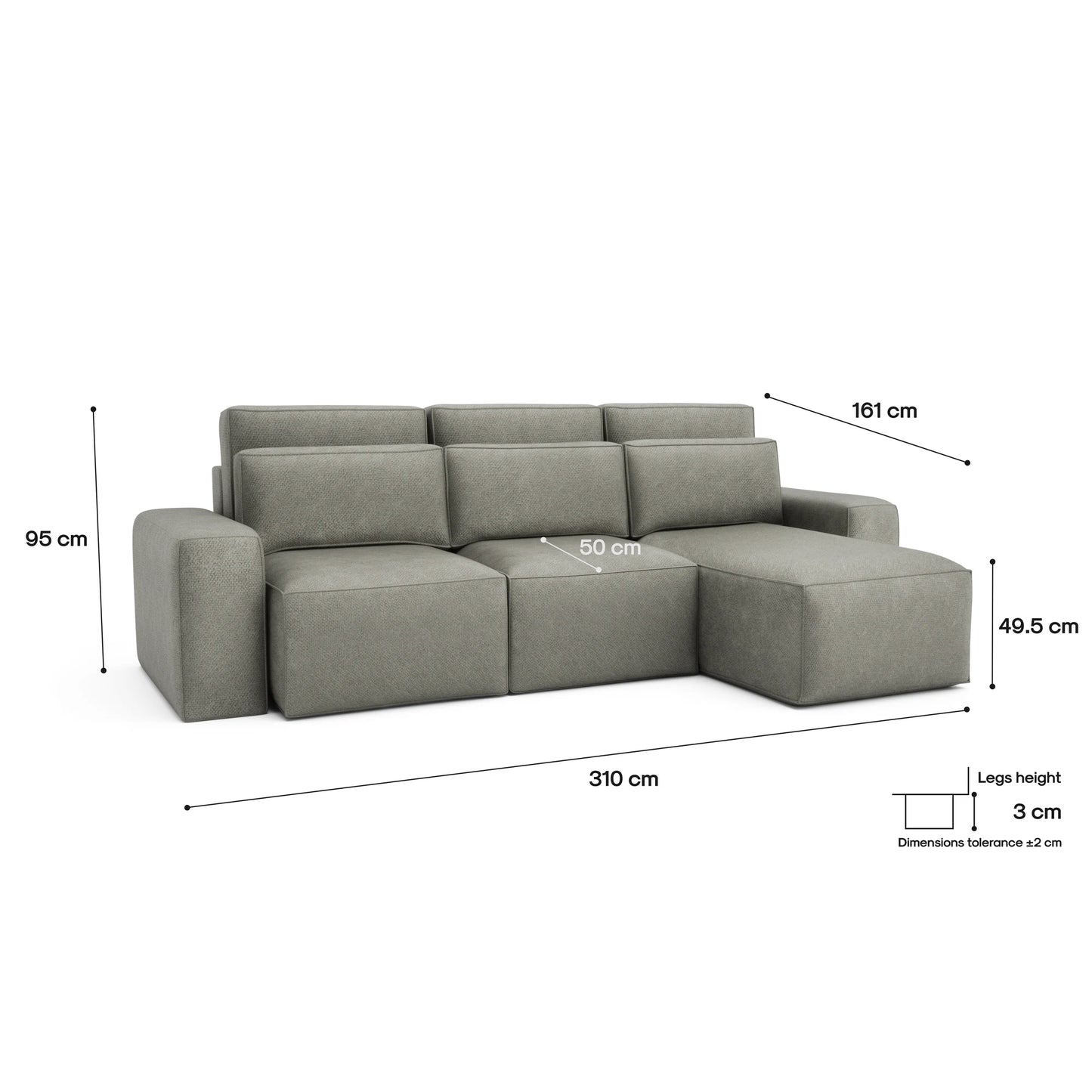 Universal Corner Sofa Bed JORDAAN