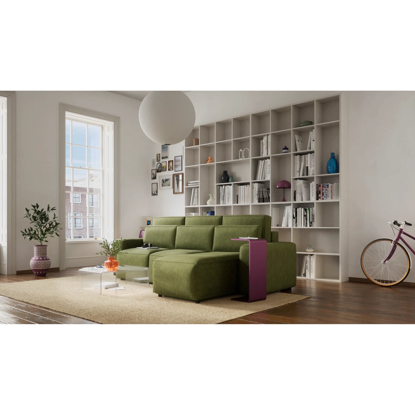 Universal Corner Sofa Bed JORDAAN - Khaki
