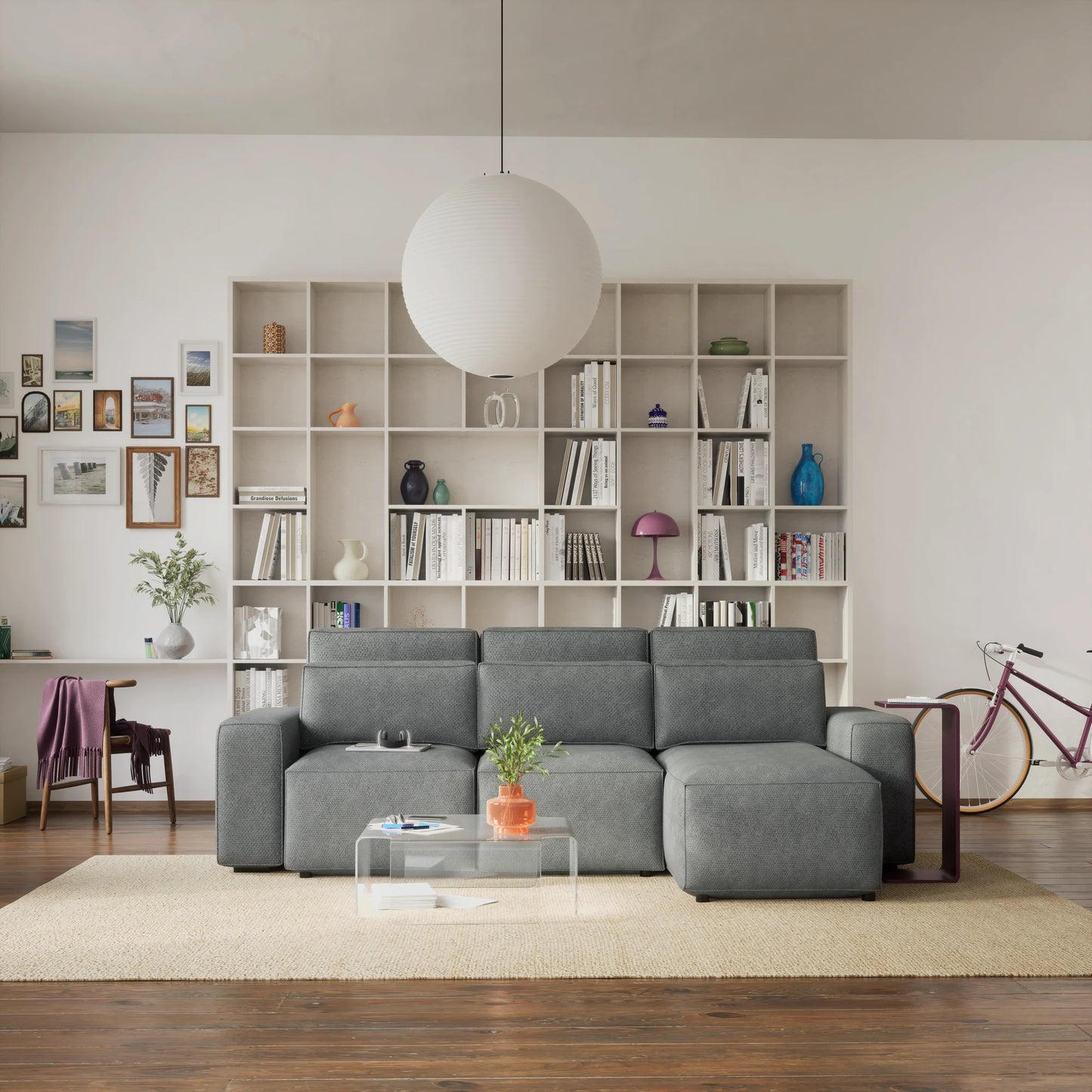 Universal Corner Sofa Bed JORDAAN - Grey