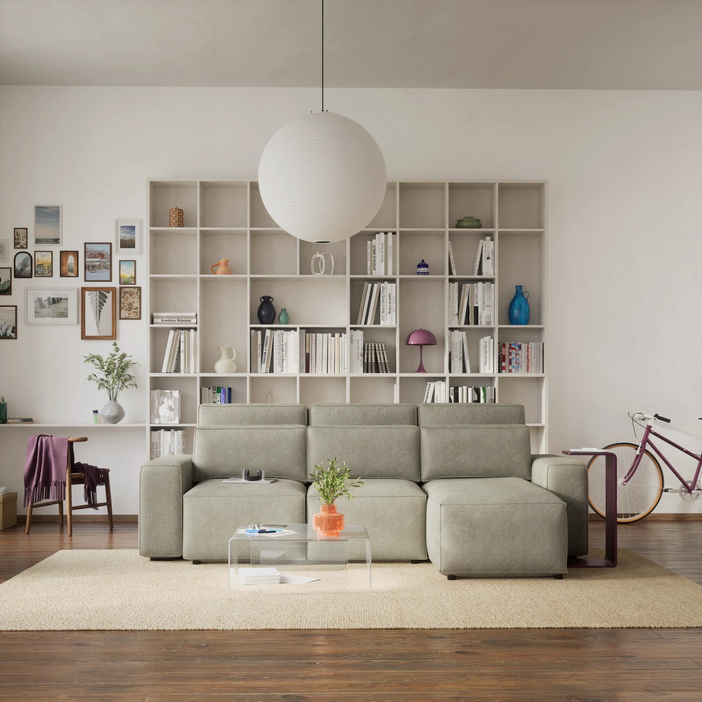 Universal Corner Sofa Bed JORDAAN - Cream