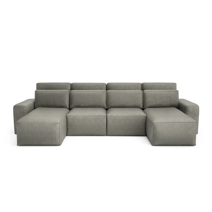 Corner Sofa Bed JORDAAN - U shape - Ash