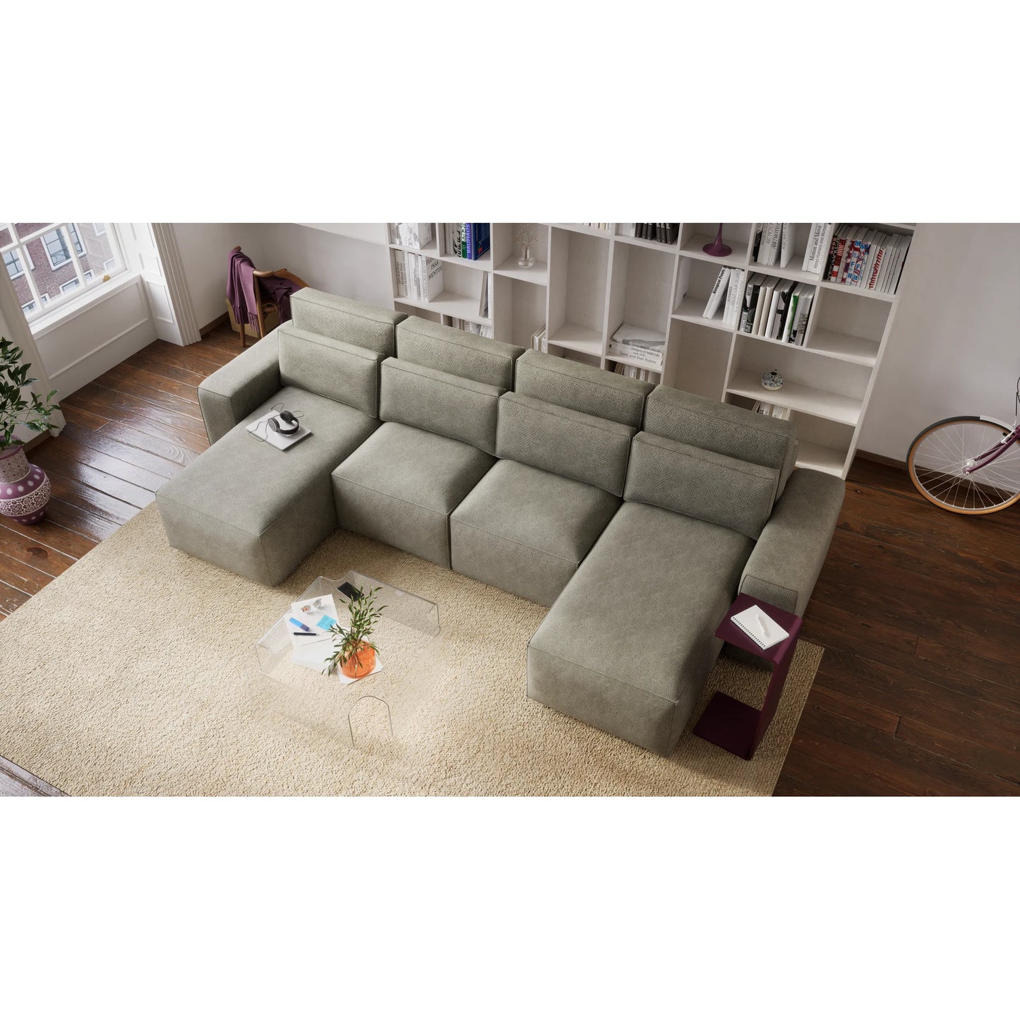 Corner Sofa Bed JORDAAN - U shape