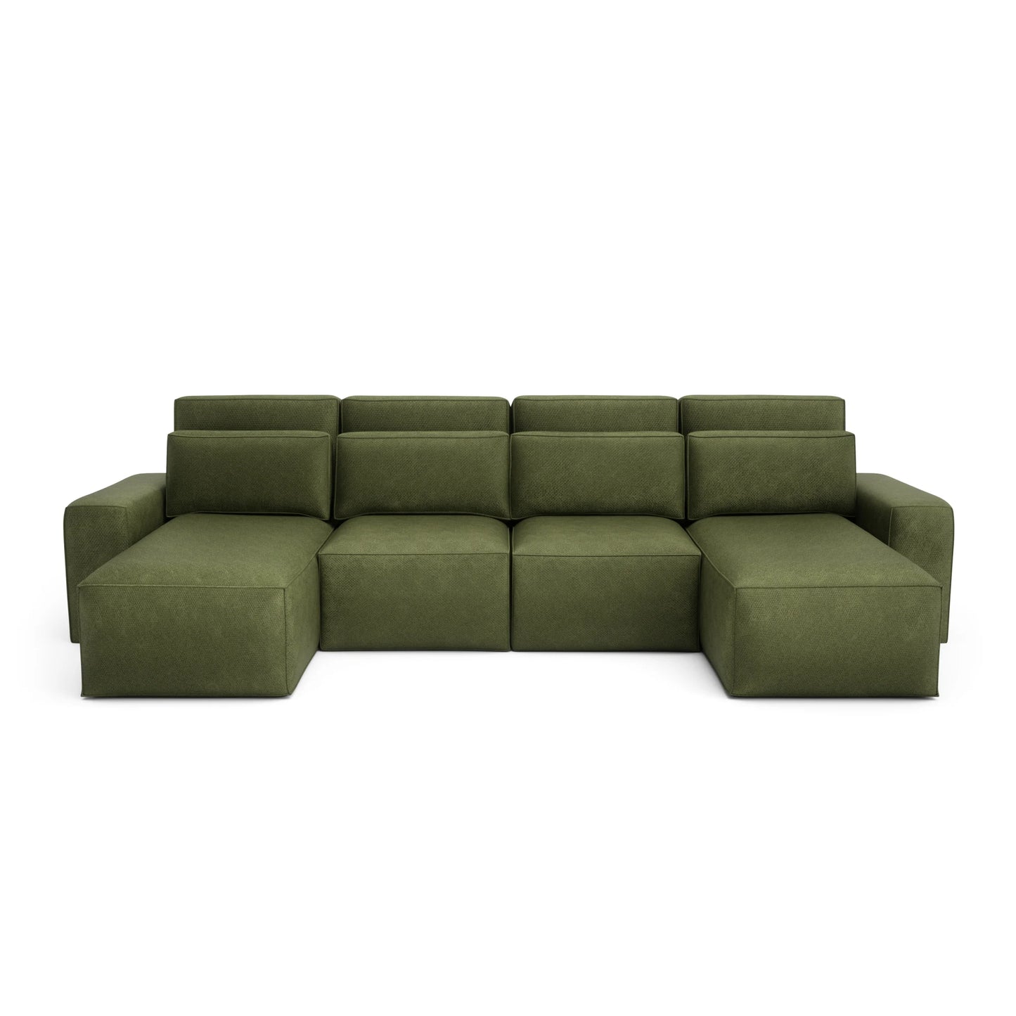 Corner Sofa Bed JORDAAN - U shape - Khaki