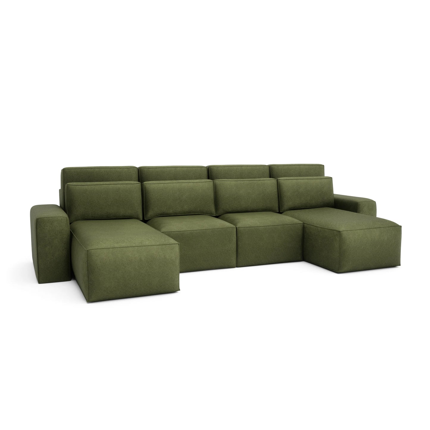Corner Sofa Bed JORDAAN - U shape - Khaki