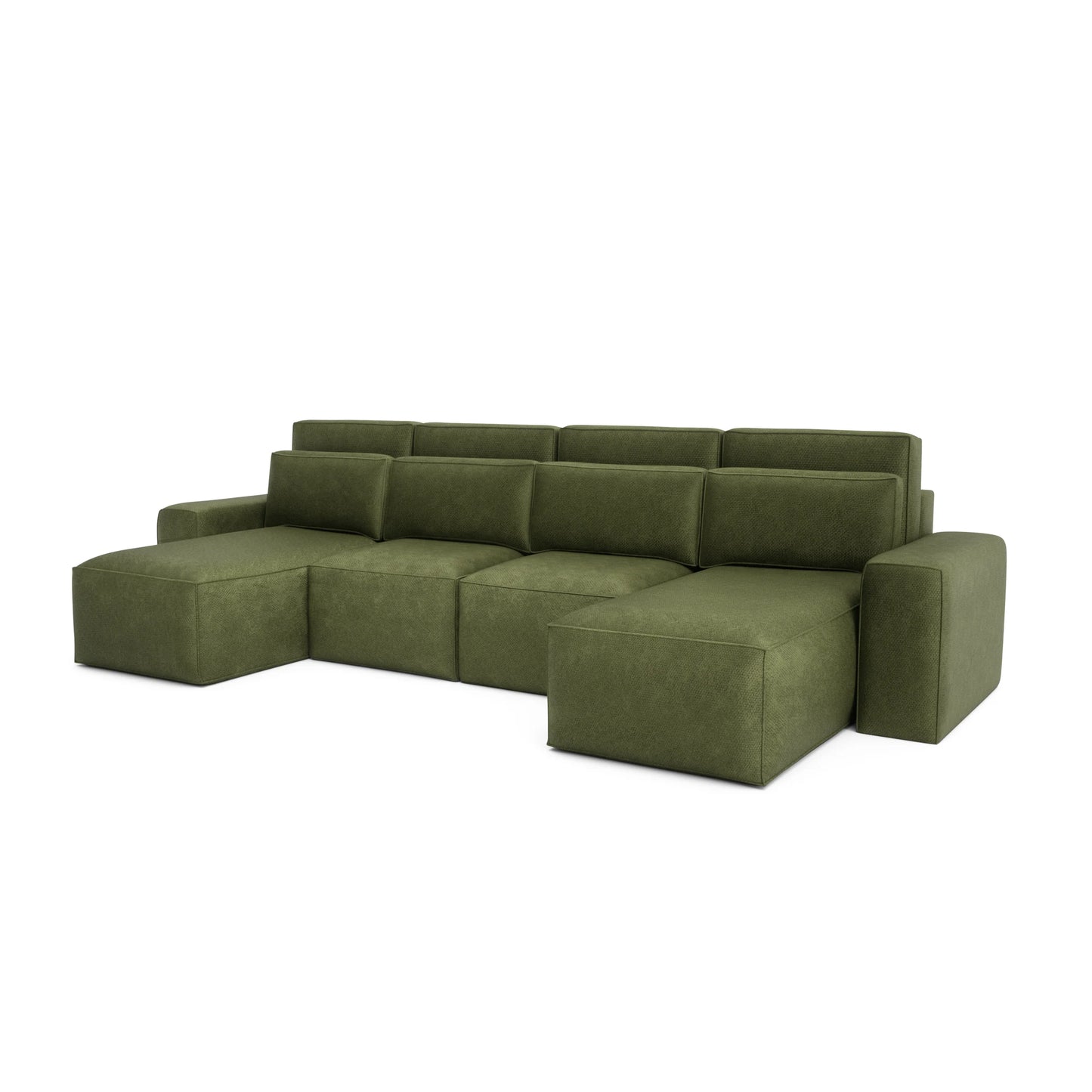 Corner Sofa Bed JORDAAN - U shape - Khaki