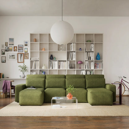 Corner Sofa Bed JORDAAN - U shape - Khaki