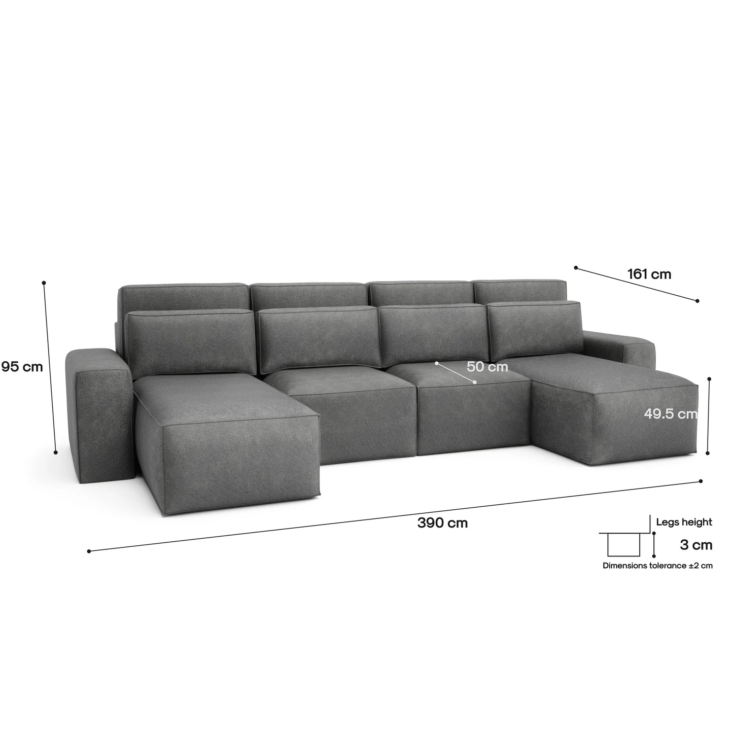 Corner Sofa Bed JORDAAN - U shape