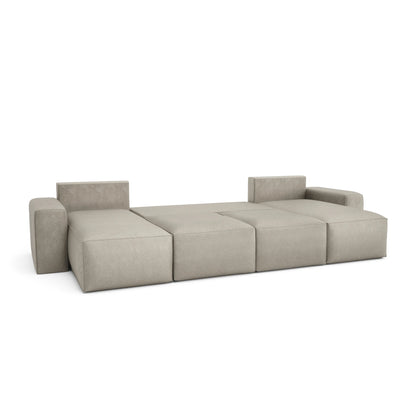 Corner Sofa Bed JORDAAN - U shape - Cream