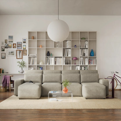 Corner Sofa Bed JORDAAN - U shape - Cream