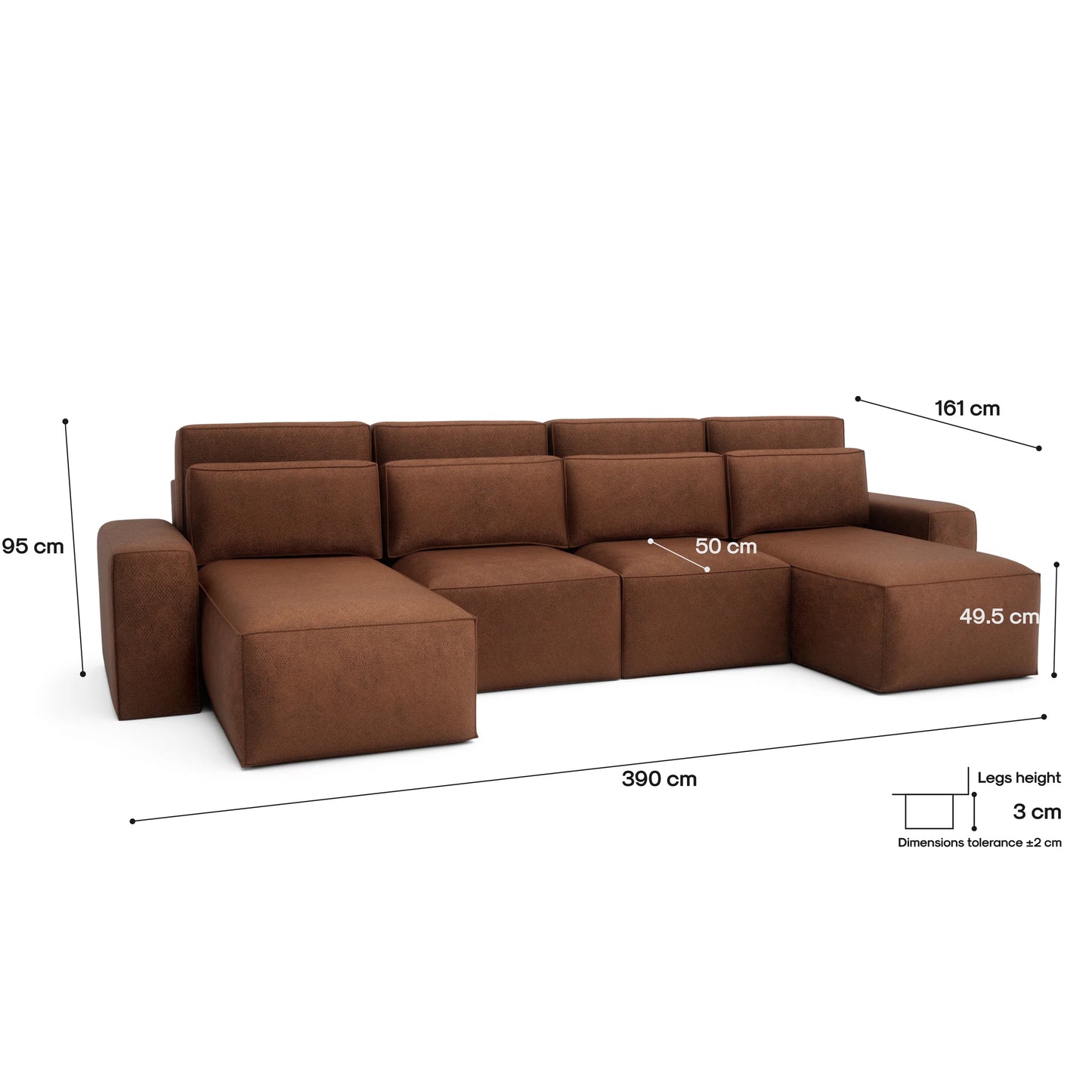Corner Sofa Bed JORDAAN - U shape