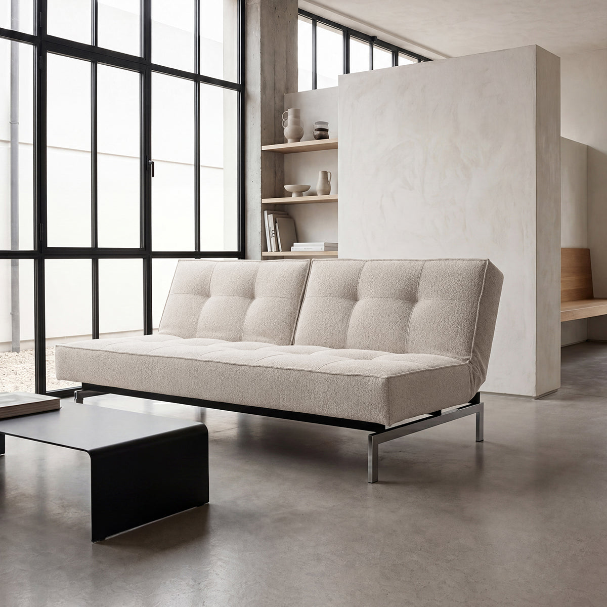 SPLITBACK Sofa Bed Chrome by Innovation Living, interior