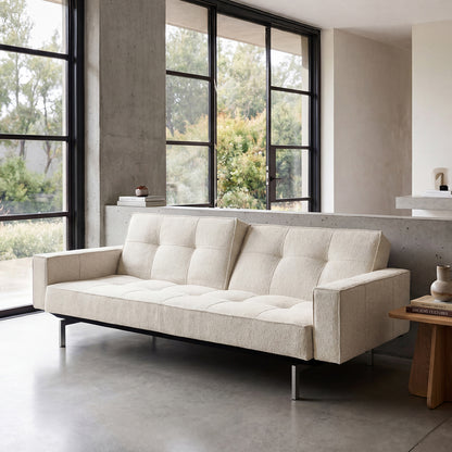 SPLITBACK Sofa Bed with Arm Rests Chrome by Innovation Living, interior