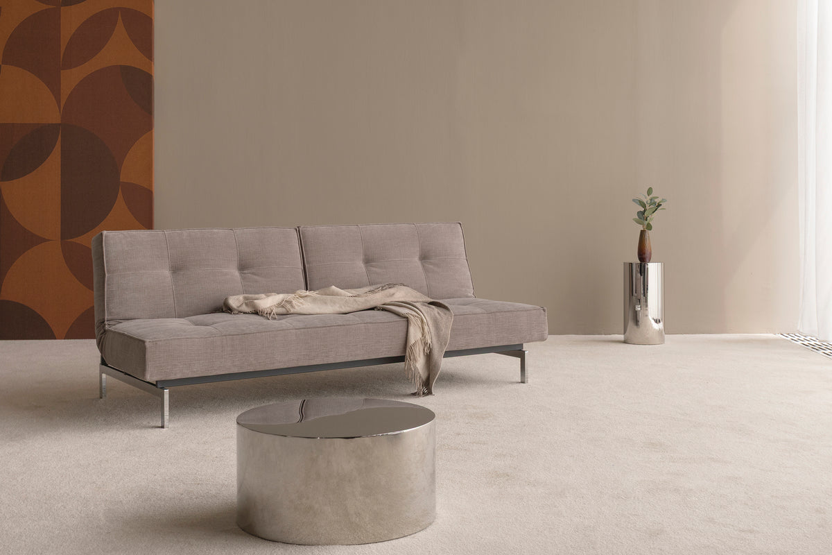 SPLITBACK Sofa Bed Chrome 115x210CM