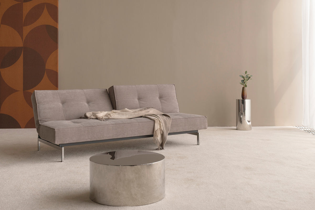 SPLITBACK Sofa Bed Chrome 115x210CM